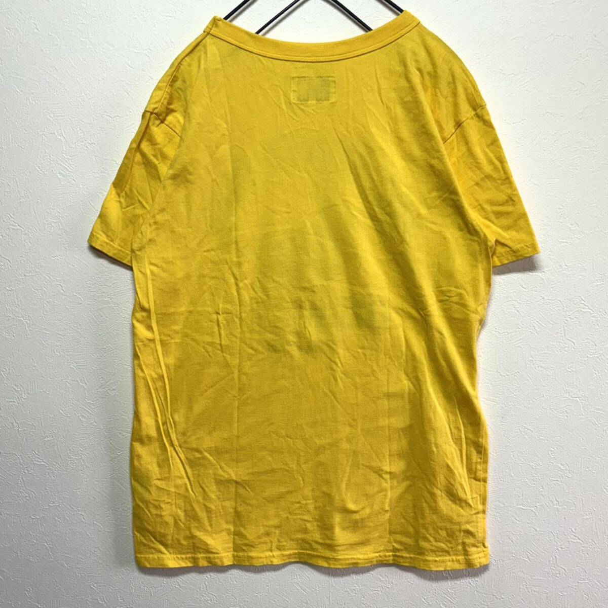 【希少】THE NORTH FACE ザノースフェイス 半袖 Tシャツ S メンズM相当 茶タグ 80年代復刻 夏 イエロー 黄色 ヴィンテージ 美品 ロゴ レア