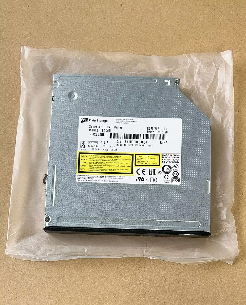 送料無料★未使用保管品★H.L/Hitachi LG Data Storage GTCON スリムDVDマルチドライブ Super Multi DVD-Writer★GT1_画像3