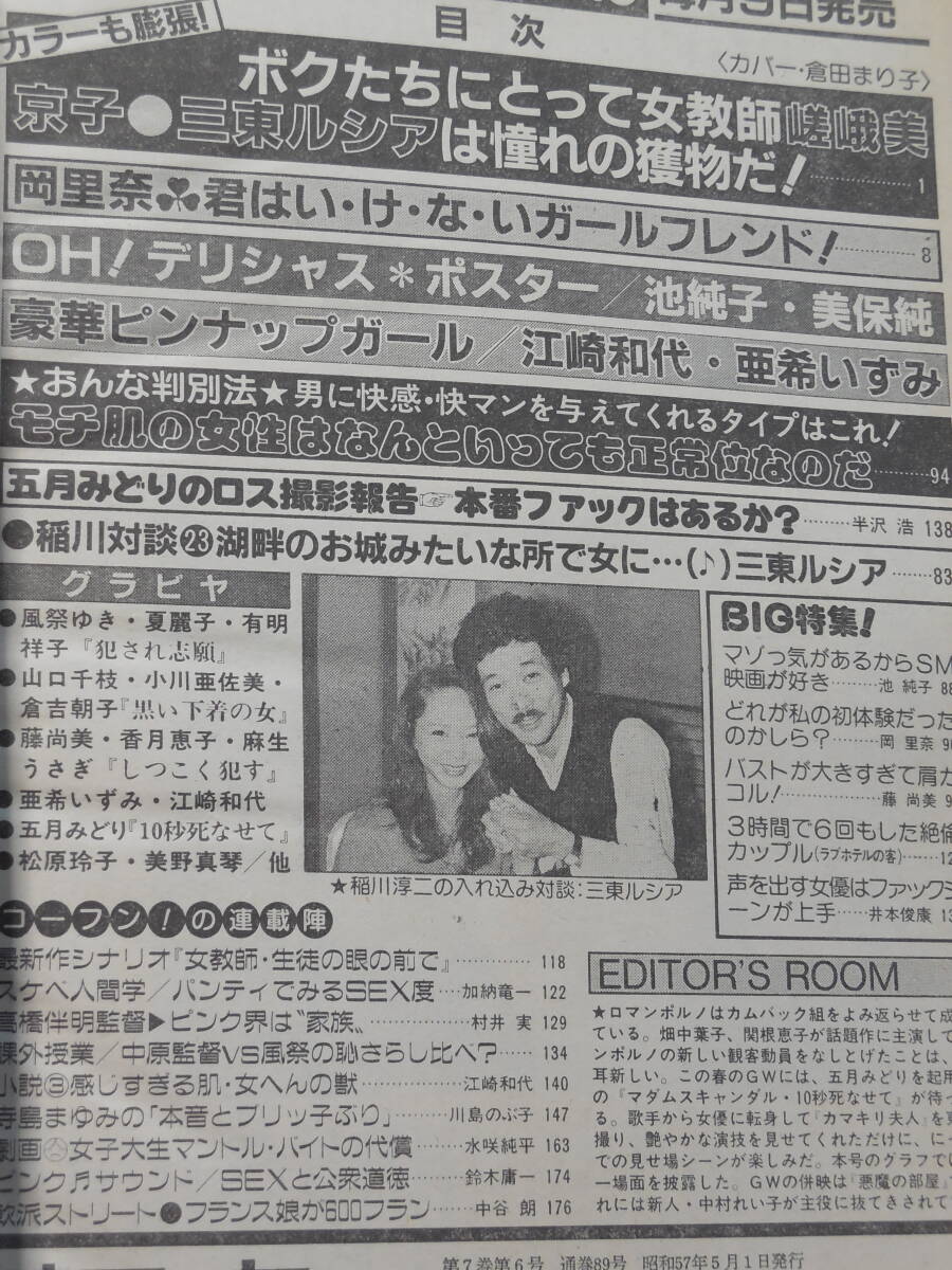 映画の友 EIGA NO TOMO 1982年5月 倉田まり子 _画像4