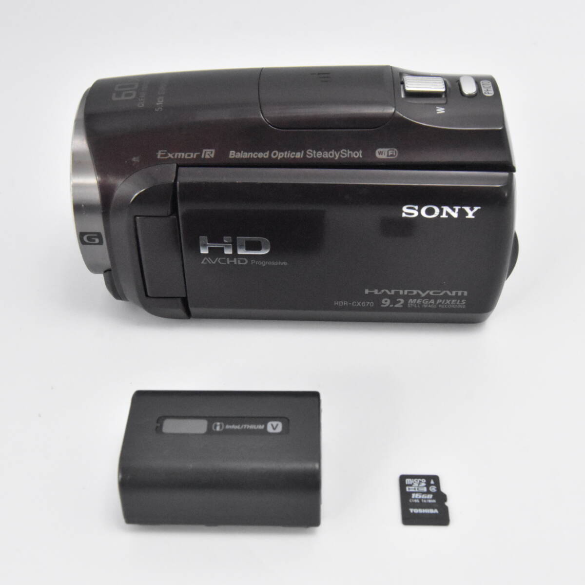 #B1866 SONY HDビデオカメラ Handycam HDR-CX670 ボルドーブラウン 光学30倍 HDR-CX670-T