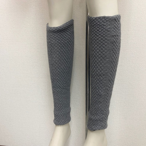  prompt decision new goods leg warmers long approximately 36cm gray silk two -ply braided good stretch .. man and woman use left right 2 point free shipping 