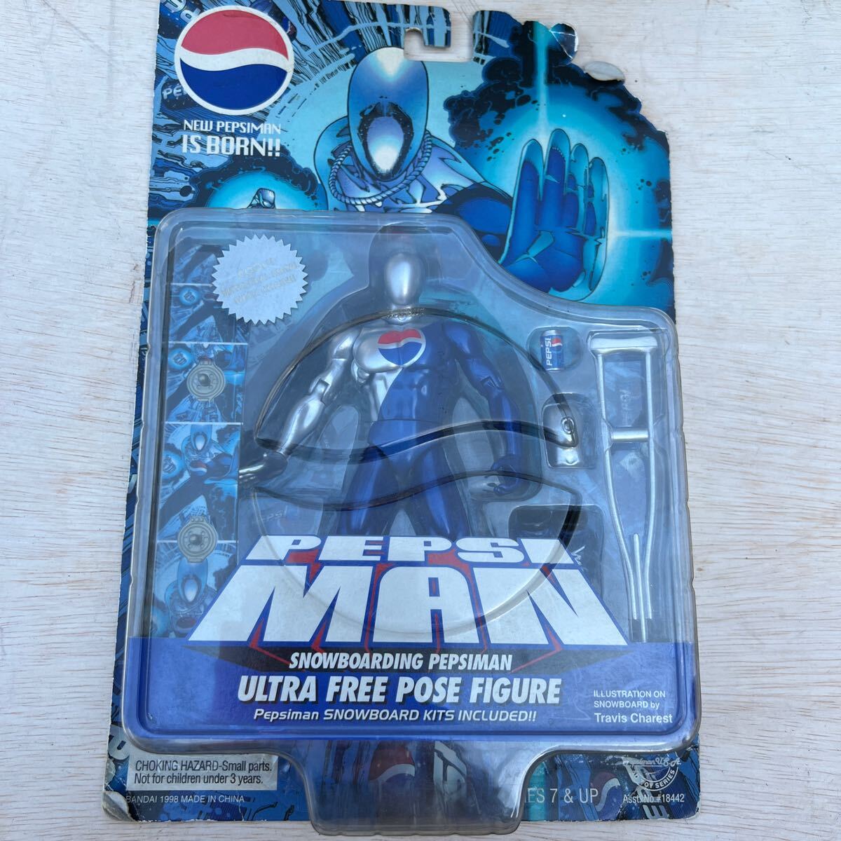  unopened Ultra free Poe z figure Pepsiman *PEPSI MAN