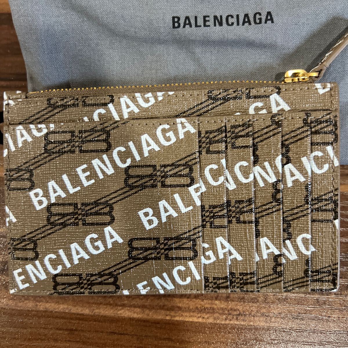 ［新品 ］バレンシアガ BALENCIAGA カードケース 小銭入れ ブラウン系 0032376 365_画像3