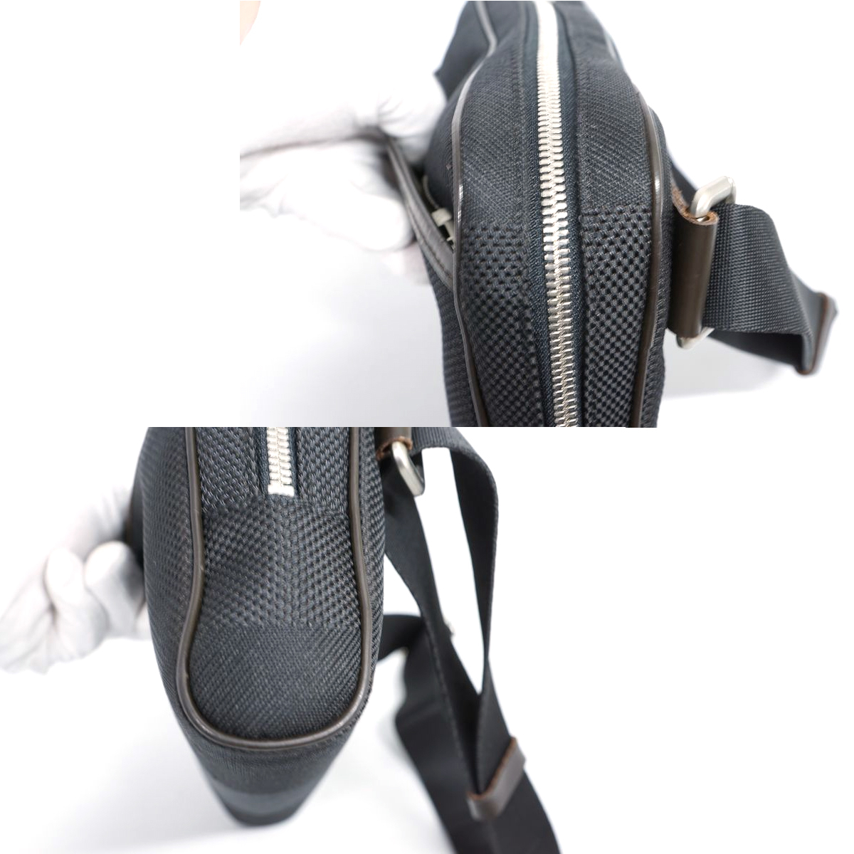 【極美品】Louis Vuitton ダミエジェアン アクロバット DAMIERGEANT ショルダーバッグ ポーチ ノワール 黒 鞄 メンズ レディース M93620_画像6