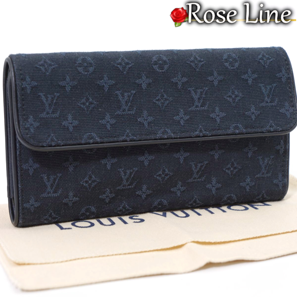 【新品同様】Louis Vuitton モノグラムミニ TSTブルー インターナショナル 長財布 紺 メンズ レディース 小銭入れ 札入れ MONOGRAM M92442