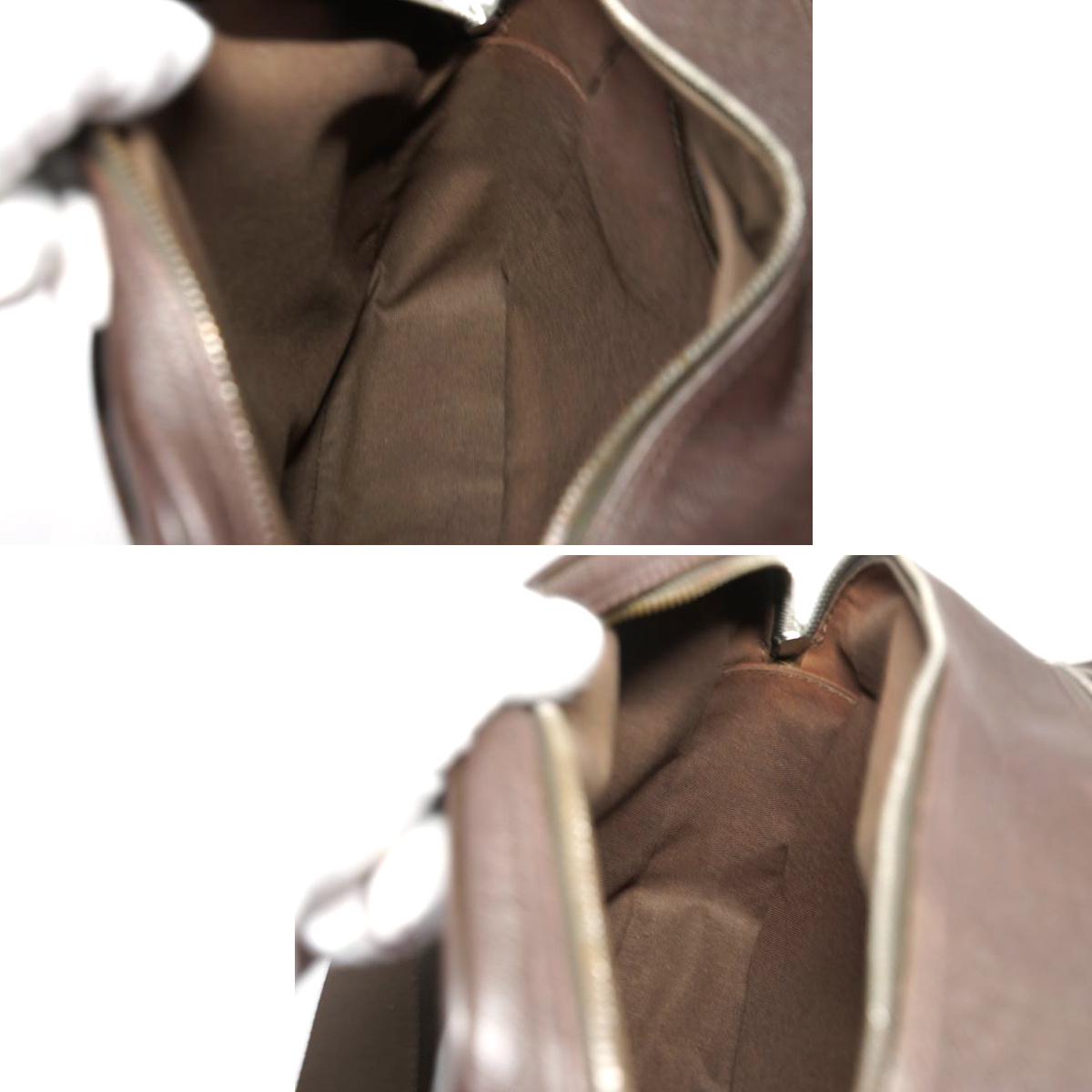 【美品】Louis Vuitton タイガ リポーター ショルダーバッグ グリズリ 茶 ブラウン 鞄 斜め掛け TAIGA BAG メンズ レディース M30158_画像8