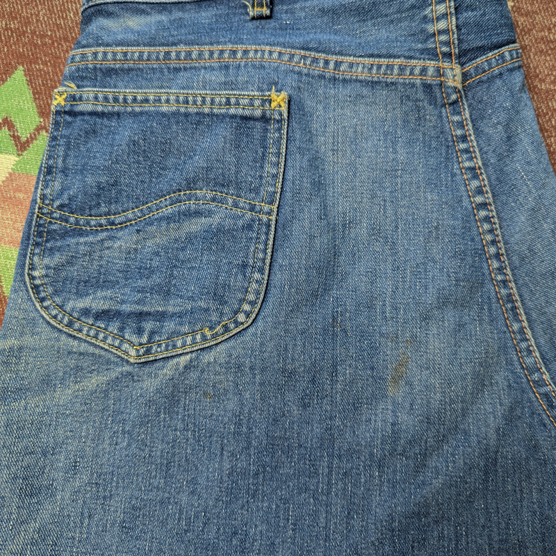 ヒゲ 縦落ち 【Lee 101-Z】 60s Denim Jeans W37 60年代 サイド黒タグ ジーンズ デニム パンツ TALON ライダース RIDERS ビンテージ 50s70s_画像9