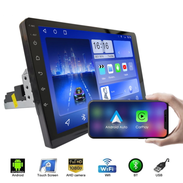 PFM Android audio large screen 9 -inch car navigation 1DIN car monitor touch panel te The ring Bluetooth ROM32GM external input terminal attaching 
