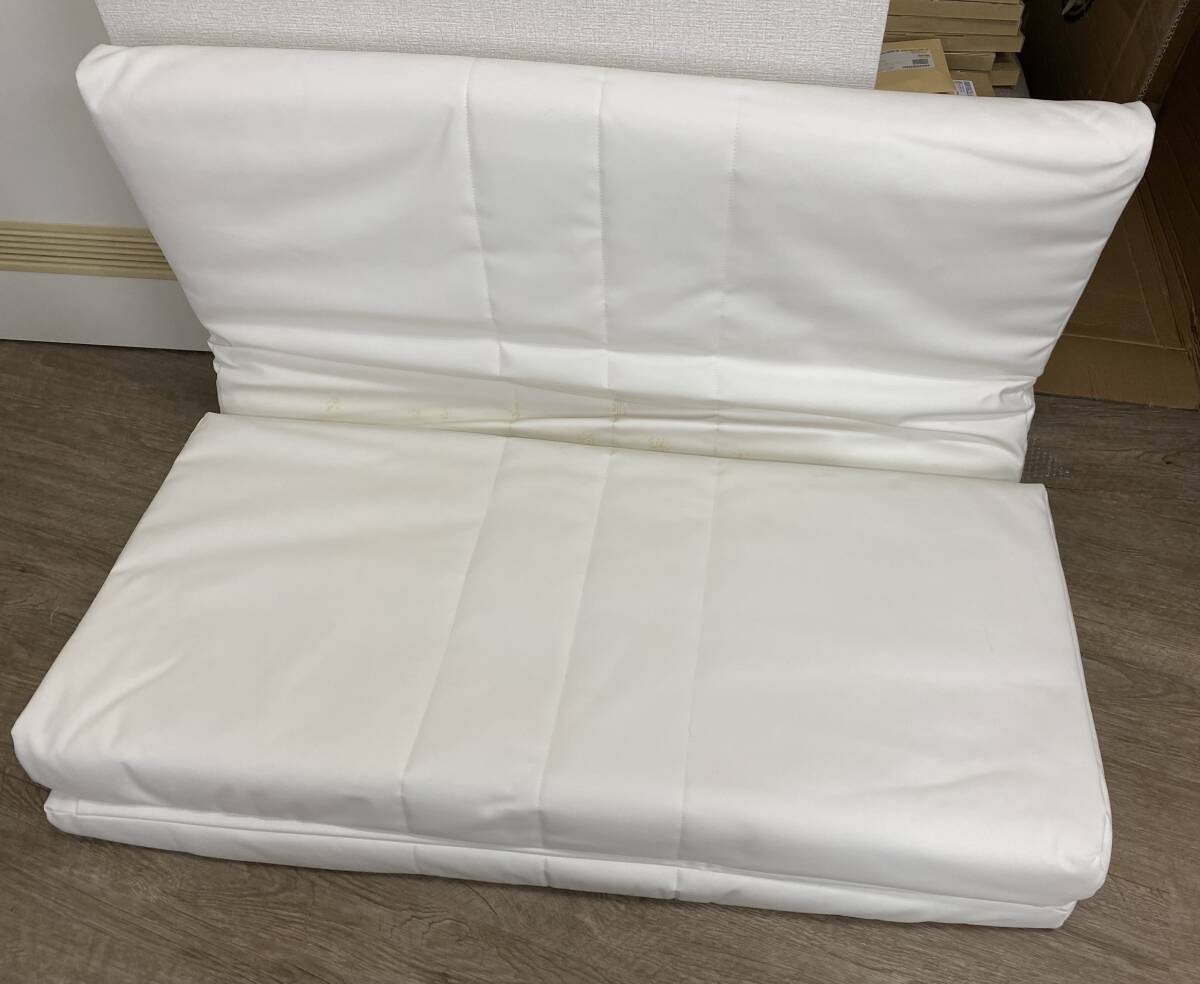  sofa bed sofa bed 2 seater . folding reclining width 120cm b458 PVC ivory 