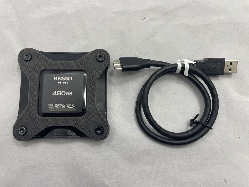 #800052 IO DATA 外付けSSD 480GB HNSSDシリーズ HNSSD-480BK ブラック (USB 3.1 Gen 1（USB 3.0）/USB 2.0 /480GB)_画像1