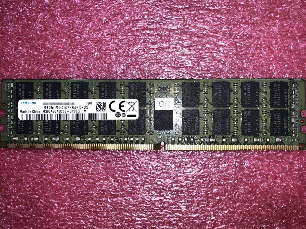 #2004 SAMSUNG DDR4-2133 2Rx4 PC4-17000 ECC REG 16GB 保証付き M393A2G40DB0-CPB0Q_画像1