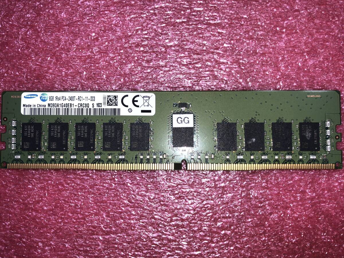 #2000 SAMSUNG DDR4-2400 1Rx4 PC4-19200 ECC REG 8GB 保証付き M393A1G40EB1-CRC0Q #01_画像1