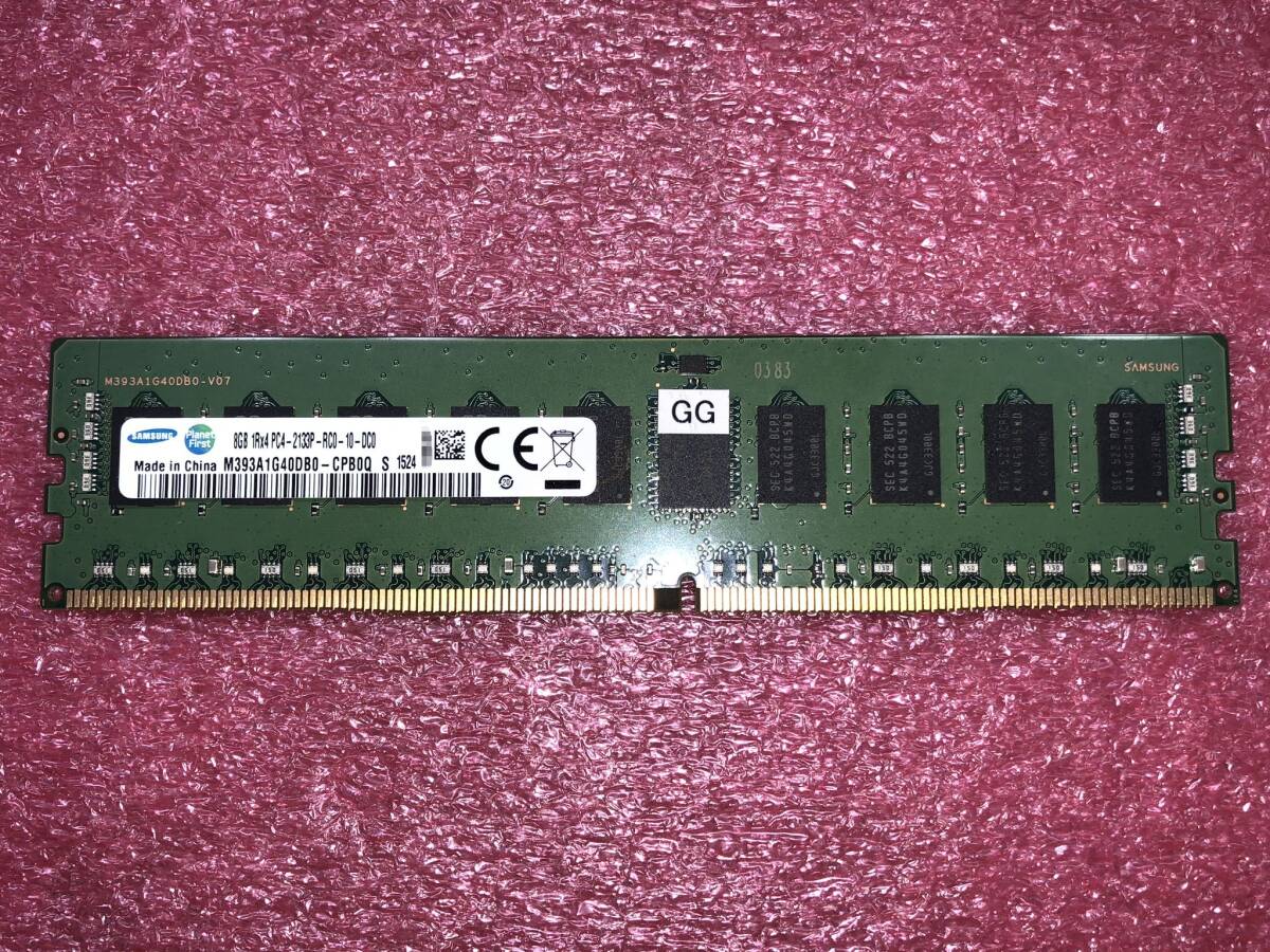 #2039 SAMSUNG DDR4-2133 1Rx4 PC4-17000 ECC REG 8GB 保証付き M393A1G40DB0-CPB0Q #01の画像1