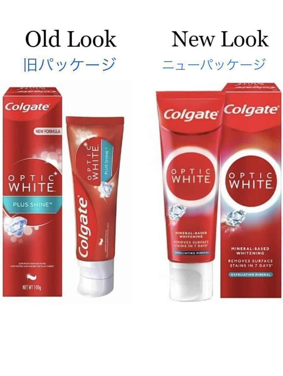 ※２個セット　新パッケージ　コルゲート　Colgate 100g オプティックホワイト プラスシャイン　ホワイトニング 歯磨き粉 送料込み_画像2