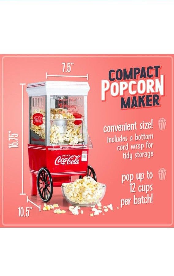 コカコーラ　ポップコーンメーカー　Coca-Cola　popcorn レア　中古品