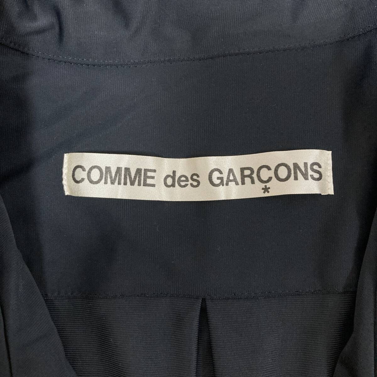 80s COMME des GARCONS オーバーサイズ ポリ オープンカラー 長袖シャツ 黒 コムデギャルソン 開襟 ブラウス VINTAGE archive 4020226_画像3