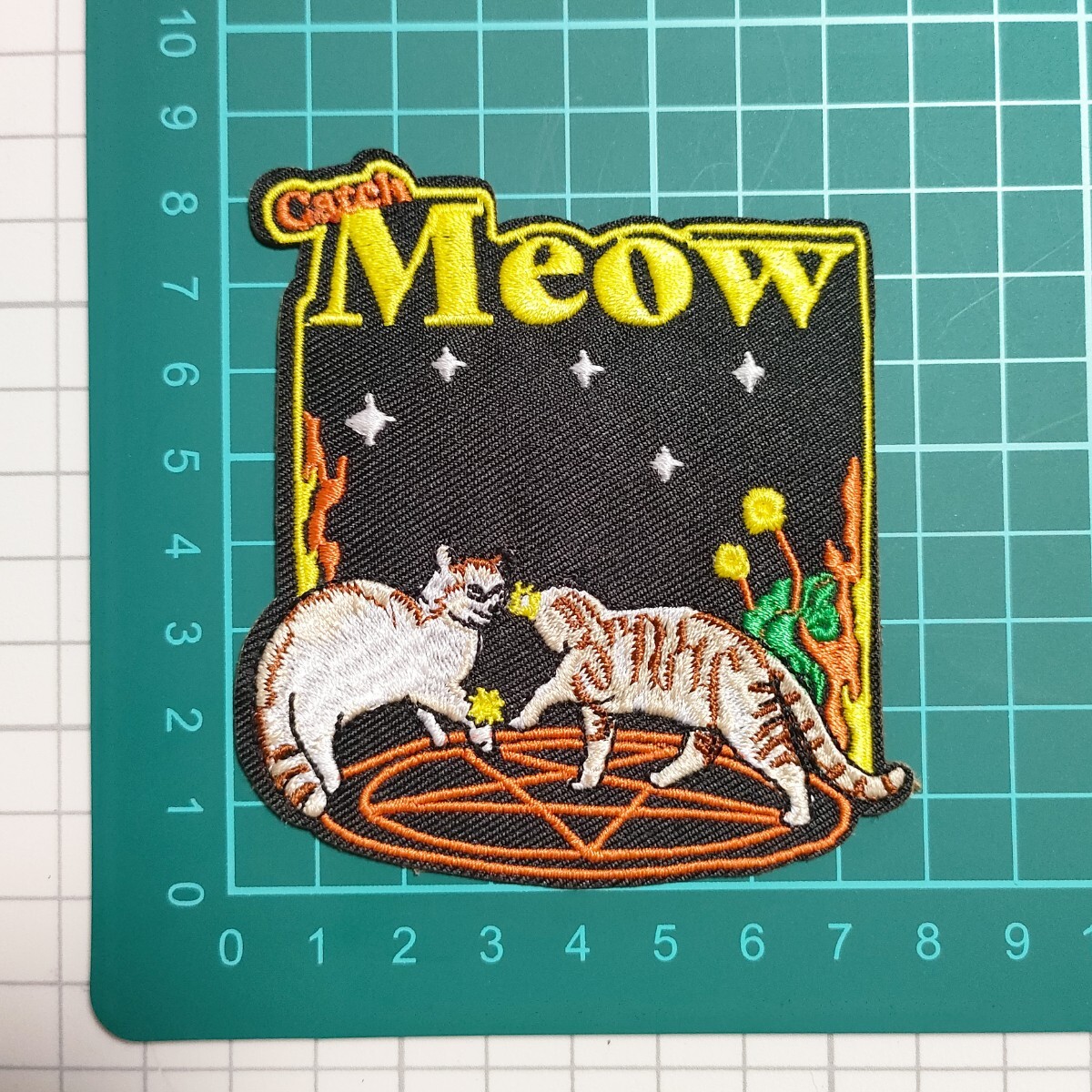 D-62【 アイロンワッペン 】 刺繍ワッペン アップリケ リメイク 猫 ネコ cat キャット アイロンワッペン ワッペン patch パッチ wappenの画像2