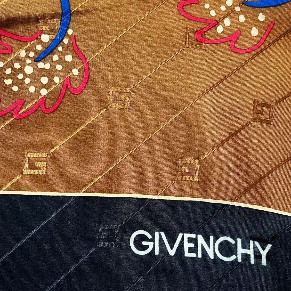 vintage GIVENCHY ジバンシー　シルク　スカーフ　ヴィンテージ