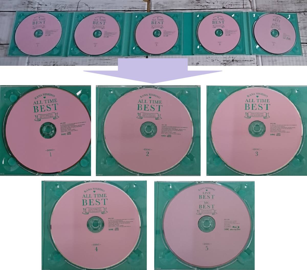 E02-2256 中古品 西野カナ ALL TIME BEST ~Love Collection 15th Anniversary~ 初回生産限定盤 4CD＋Blu-ray/BOX仕様 KANA NISHINO_画像5