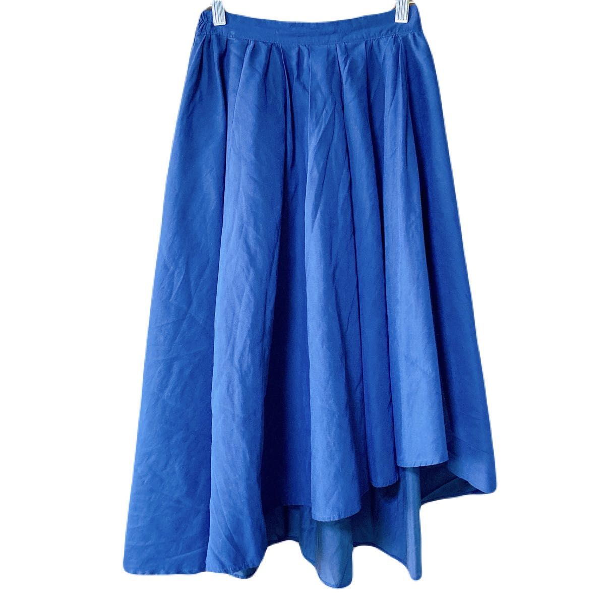 NICE CLAUP ロングスカート　フレアスカート　紺色　フリーサイズ　ネイビー
