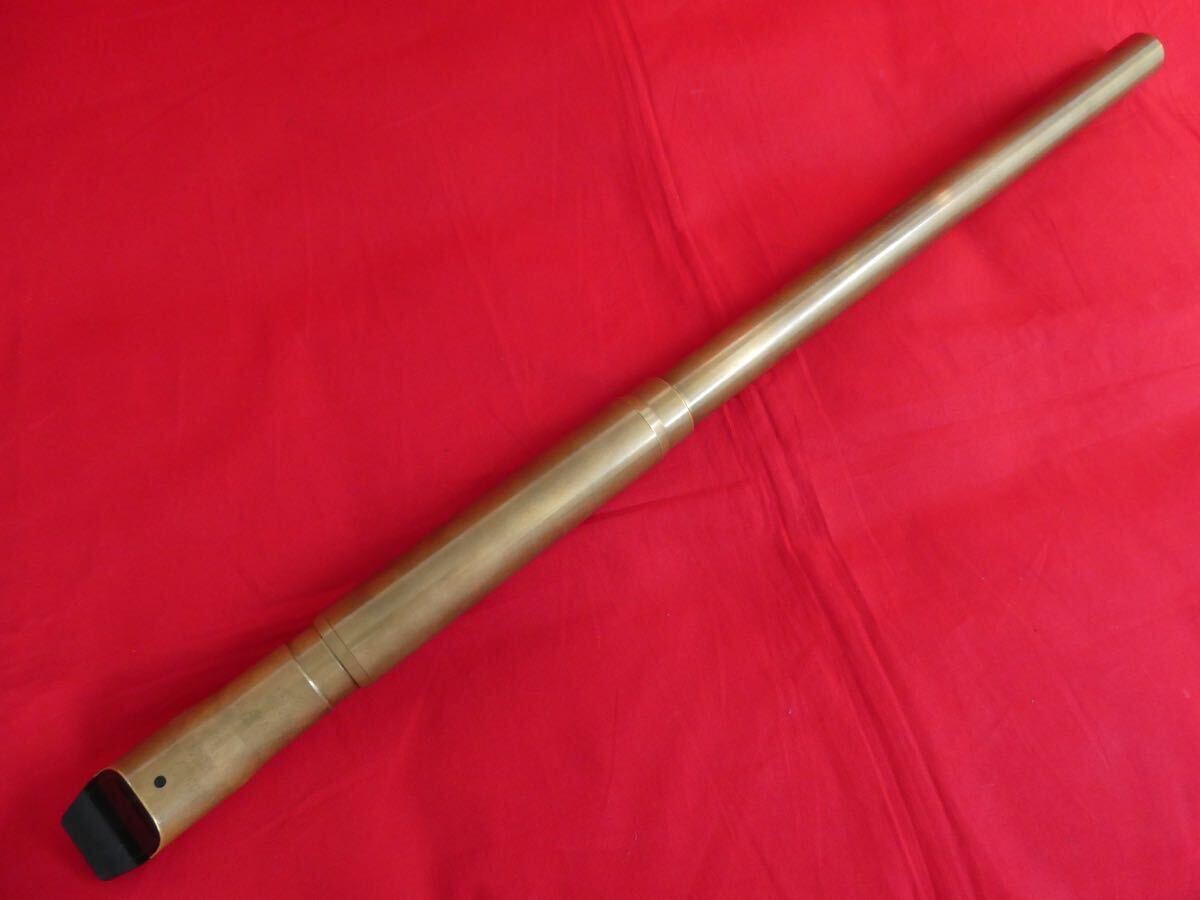 金属製 縦笛 アイリッシュフルート ティンホイッスル リコーダー 真鍮製？ 約57cmの画像3
