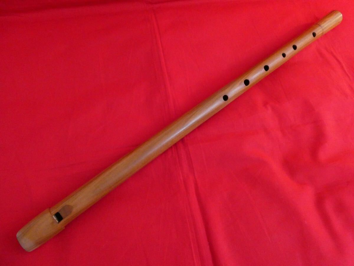 木製 縦笛 アイリッシュフルート ティンホイッスル リコーダー 約57.5cmの画像1