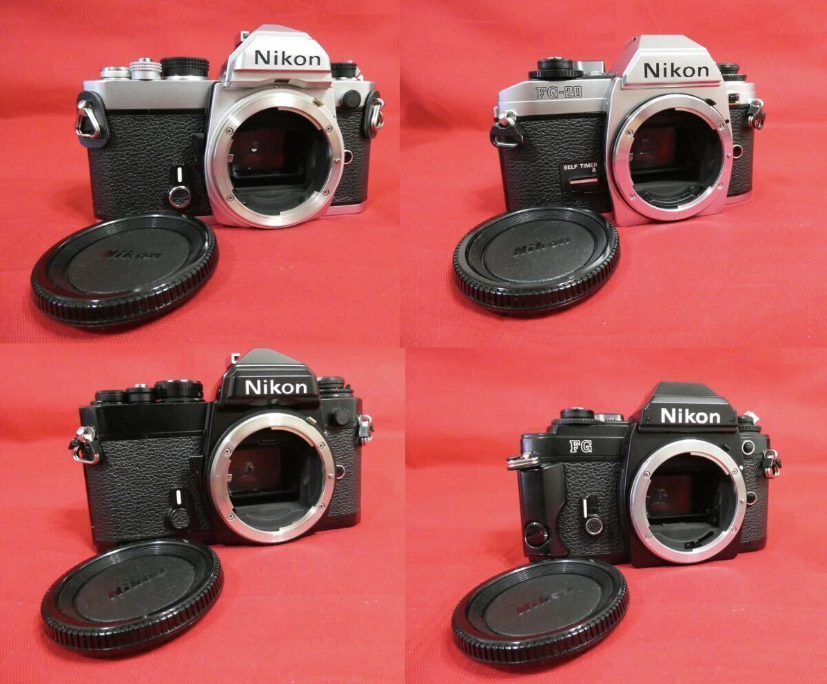 美品 Nikon ニコン フィルムカメラ 10台 レンズ3台 他付属品 まとめて 防湿庫保管品 F-801 AF FG-20 EM FG EL2 FE FM EL FT FT2 MF-20_画像3