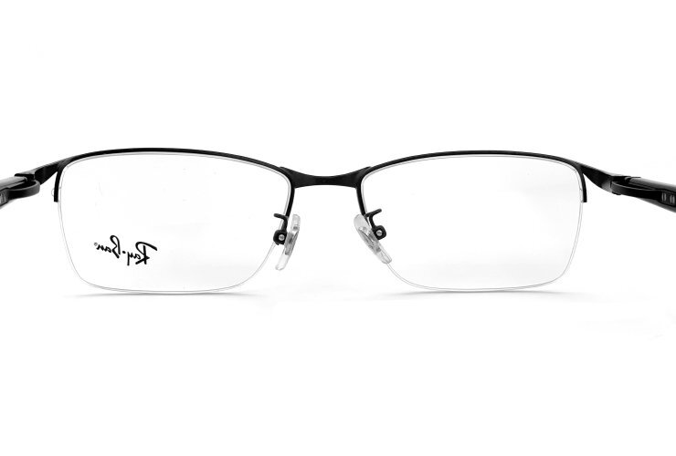 新品 レイバン 眼鏡 メガネ Ray-Ban rx6501d 2503 55mm メンズ rb6501d ナイロール 型 ハーフリム メタル フレーム めがね_画像4