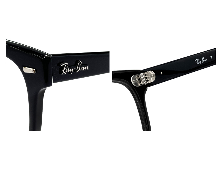 新品 Lサイズ 大きい Ray-Ban 眼鏡 rx5383f-2000 レイバン メガネ メンズ rb5383f ウェリントン 黒縁 Mr Burbank_画像5