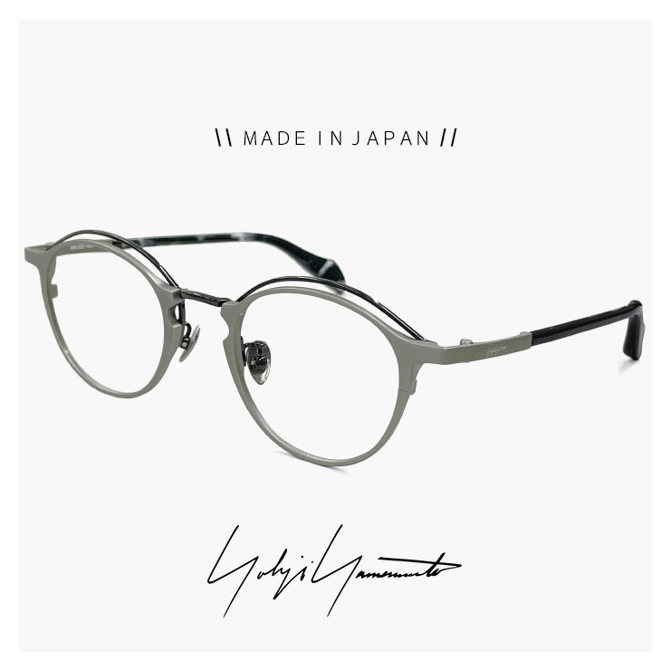 新品 ヨウジ ヤマモト メガネ 日本製 19-0077 3 c03 48mm Yohji Yamamoto 眼鏡 メンズ ブランド ボストン 型 チタン フレーム 鯖江産 通販の画像1