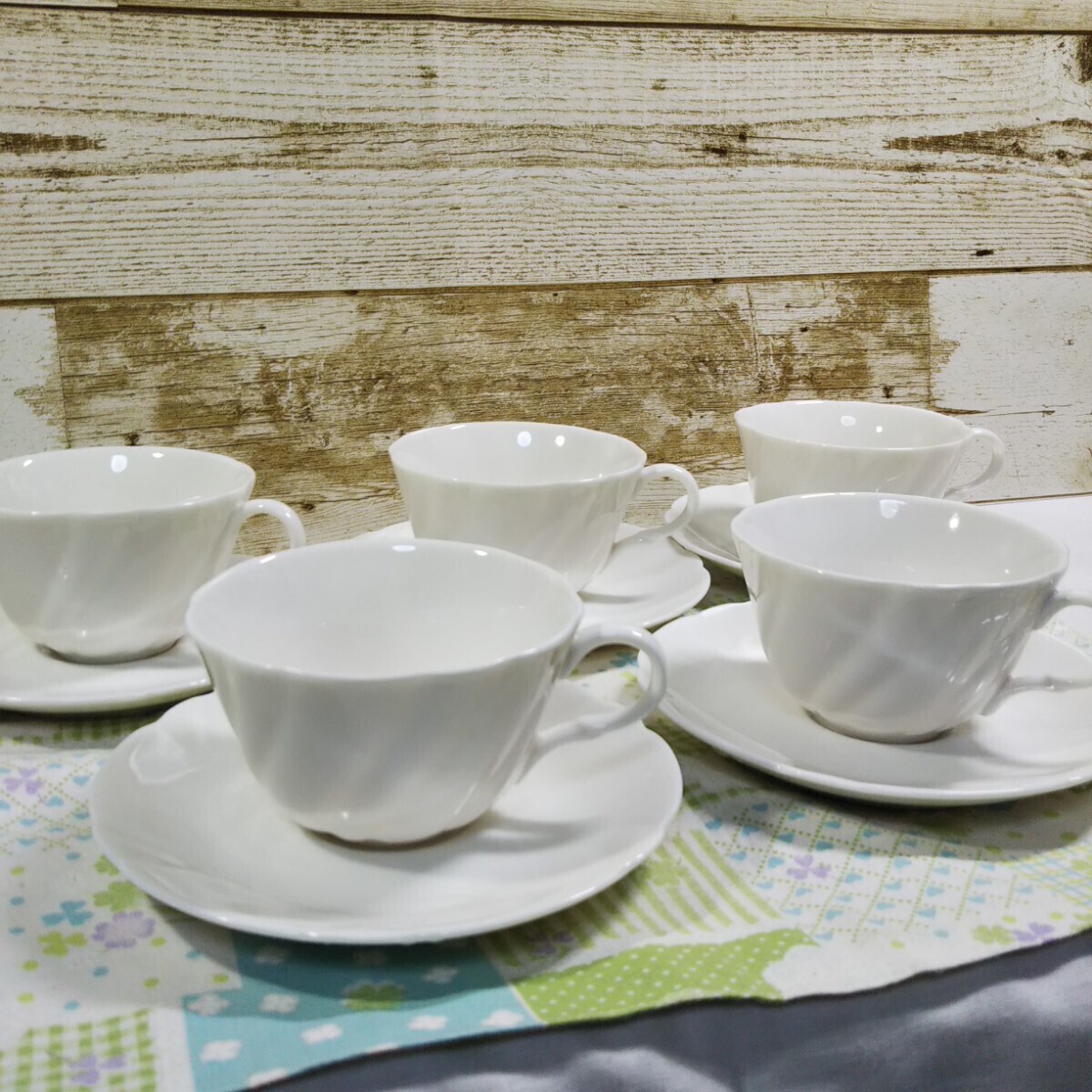 White VeilGood Coffee and Tea Smile カップ＆ ソーサー 洋食器 ティーカップ コーヒーカップ ホワイト_画像2