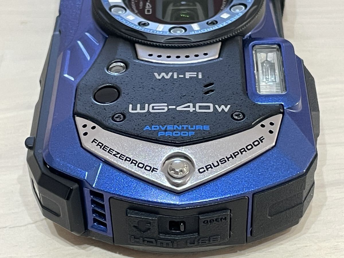 RICOH WG-40W BLUE редкость . мобильный с футляром . работа хороший товар 