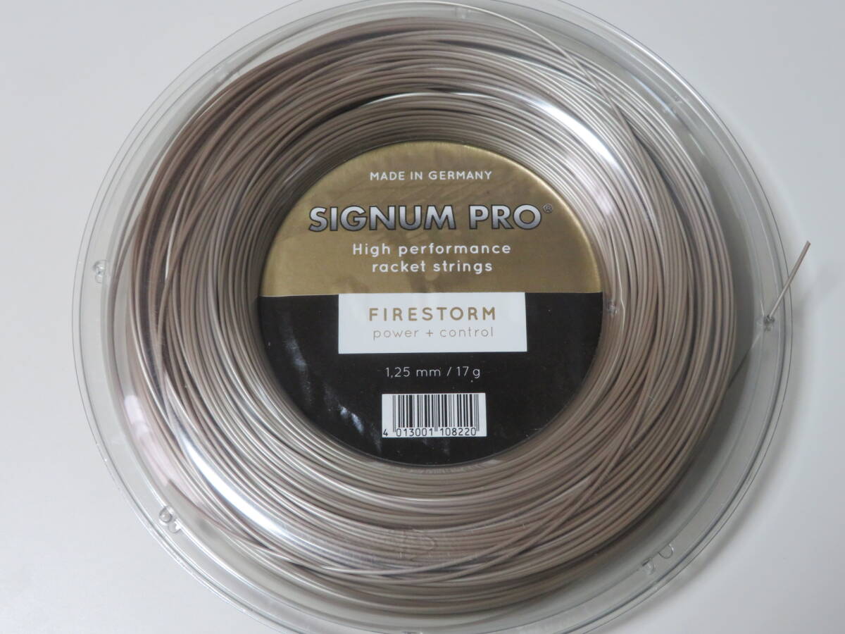 テニスストリング ポリガット シグナムプロ (SIGNUM PRO) ファイヤーストーム Firestorm ポリエステル 1.25mm ロール200mの画像1