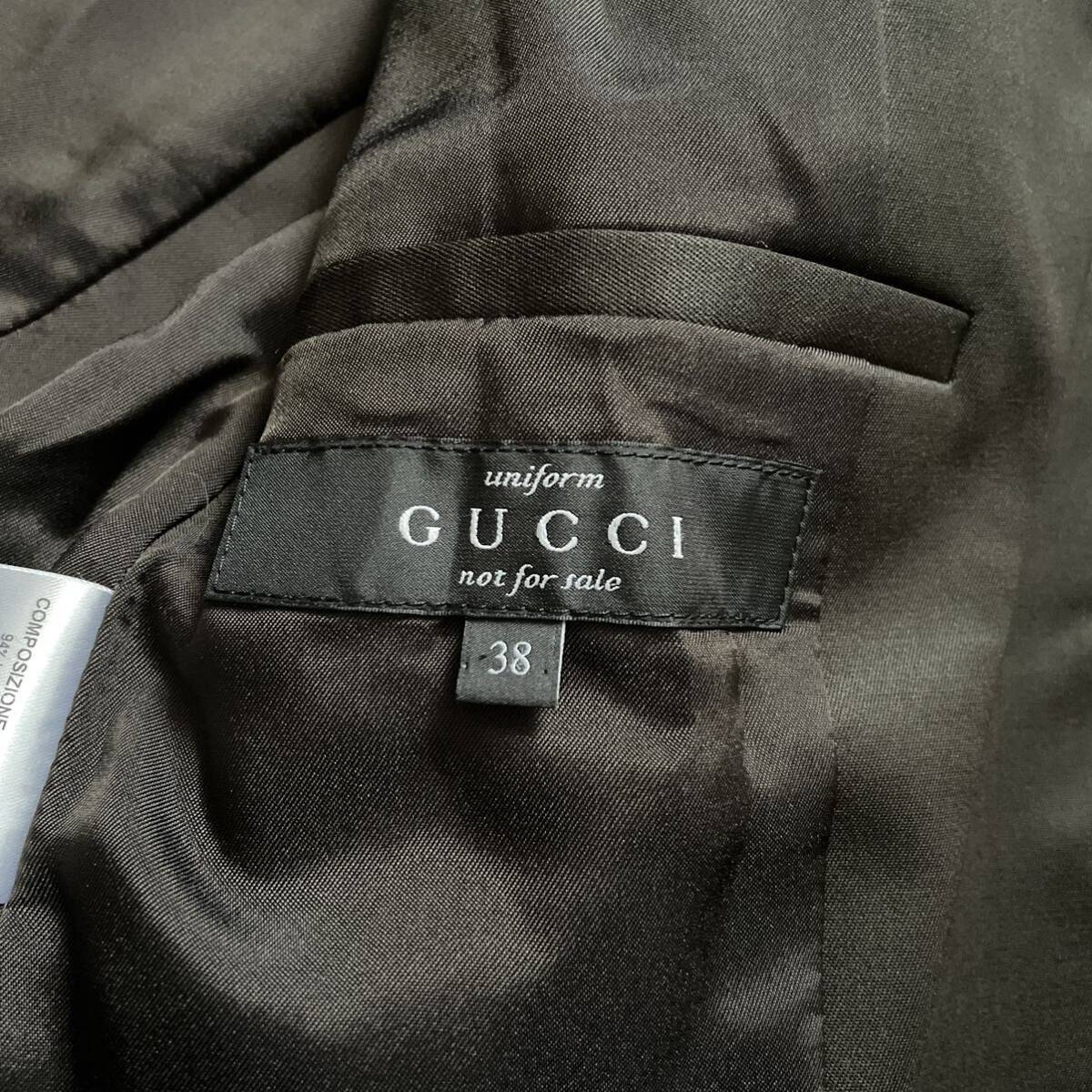[ free shipping ][ unused goods class ]GUCCI Gucci pi-k gong peru1B pants suit charcoal black 38oke- John 