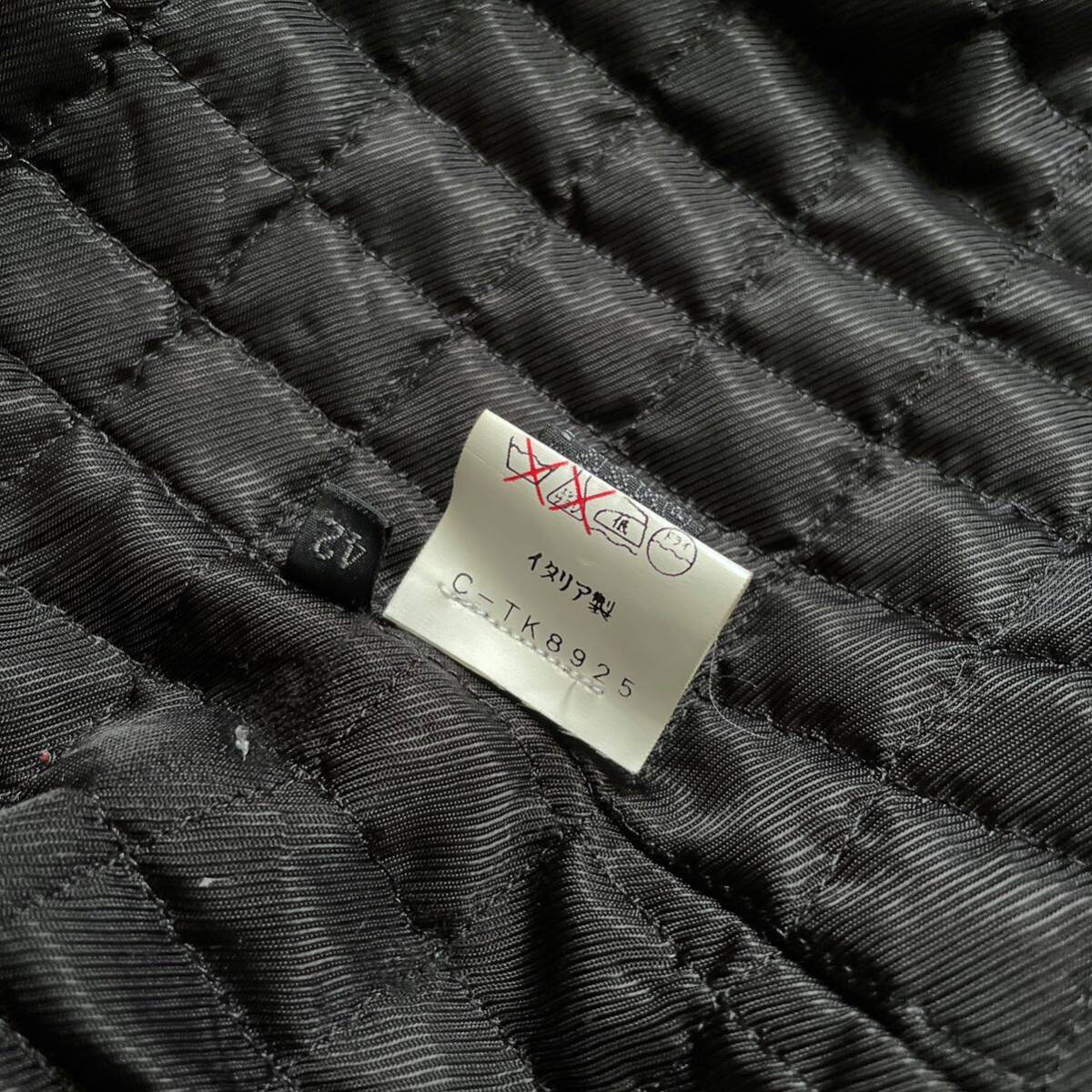 【送料無料】90s PRADA ARCHIVE Quilt Lining nylon Balmacaan Coat 黒 42 プラダ アーカイブ ナイロン バルマカーンコート ステンカラー_画像5