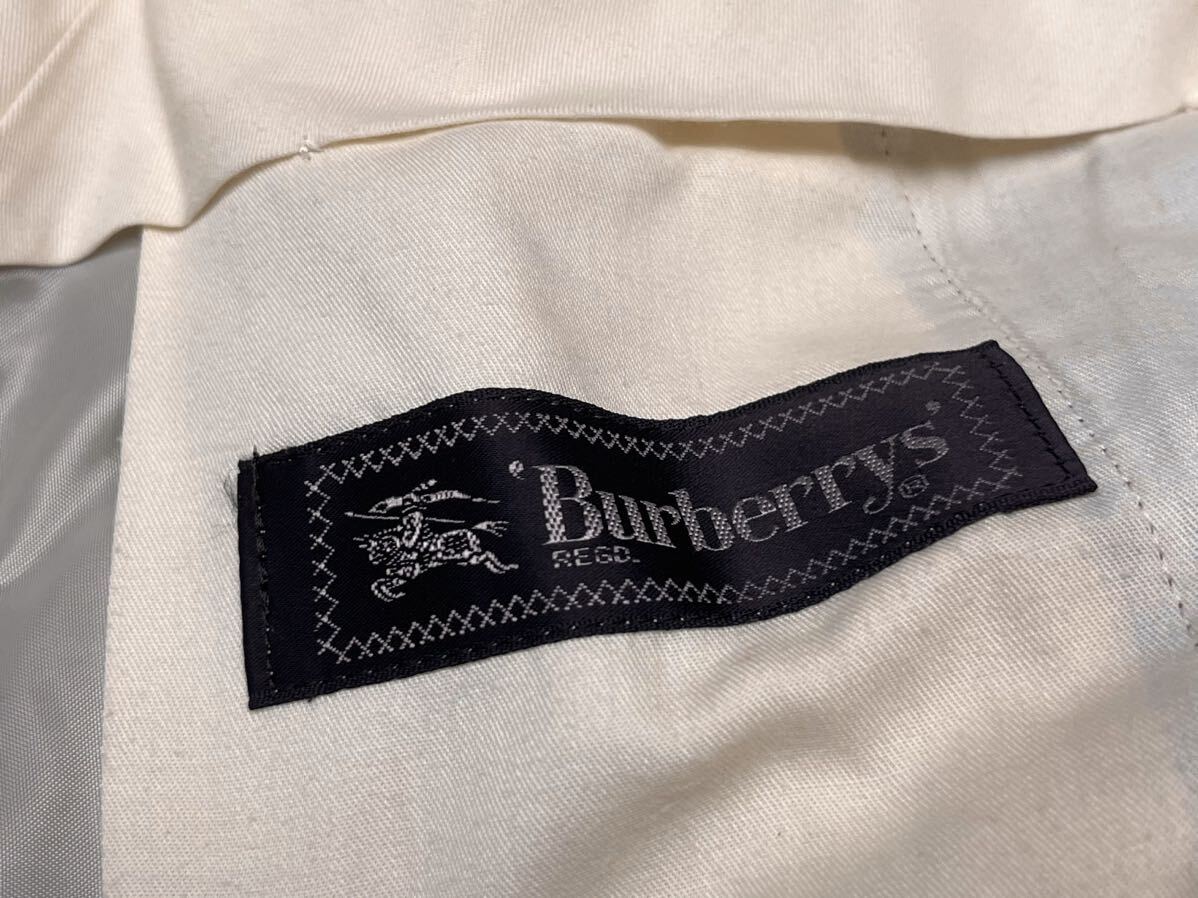▽Tc126▼80 Burberry バーバリー メンズ スラックス パンツ ズボン ウエスト88 ウール100％ ブラウン カーキ チェック_画像5