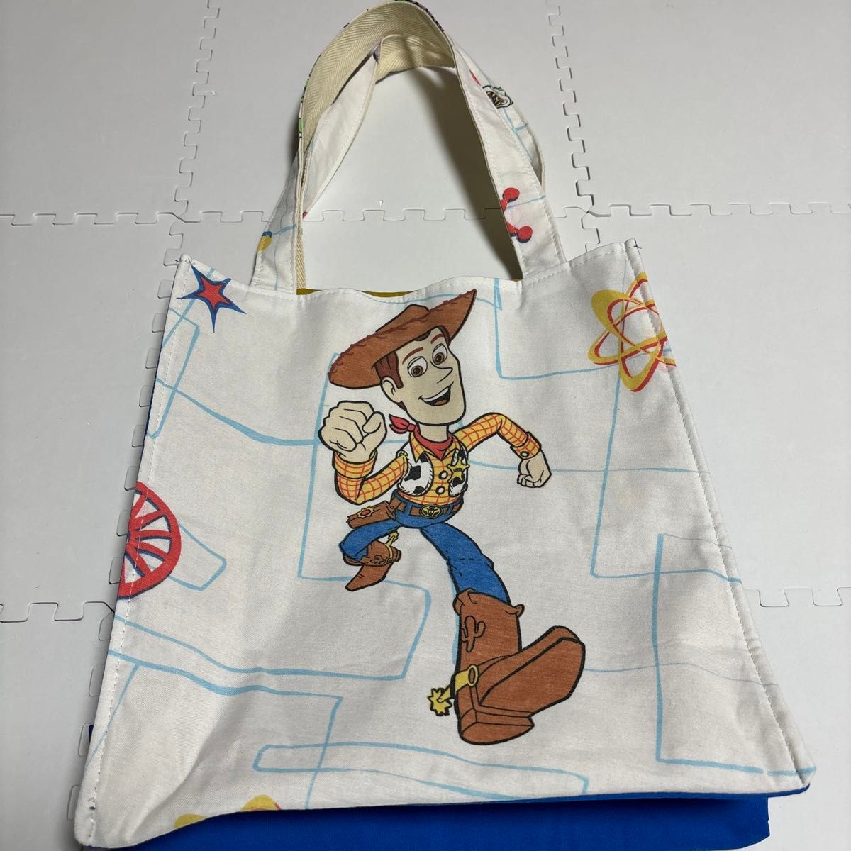 ディズニートイストーリー ハンドメイド トートバッグ　ウッディ　バズ