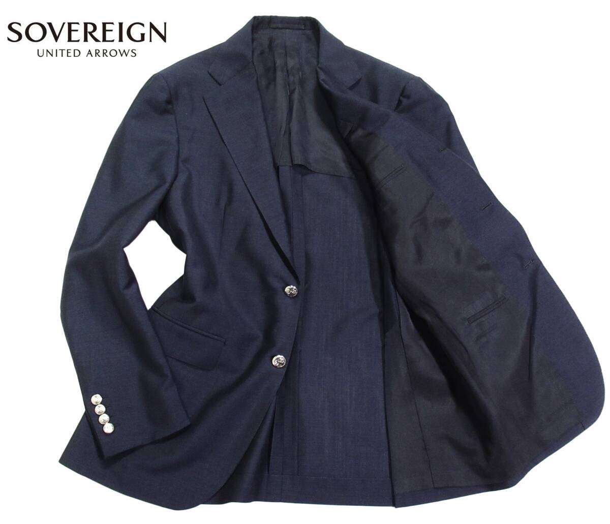 SOVEREIGN ソブリン ユナイテッドアローズ UNITED ARROWS 上質◆メタルボタン モヘヤ ウール ジャケット 48_画像2