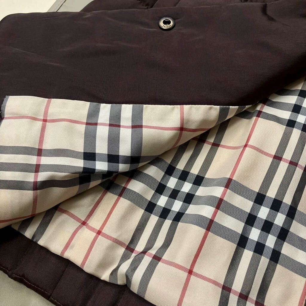 F37【魅了する光沢シルク】参考価格15万●超美品BURBERRY LONDON●シルクキルティングジャケットコート バーバリーコート レディースの画像4