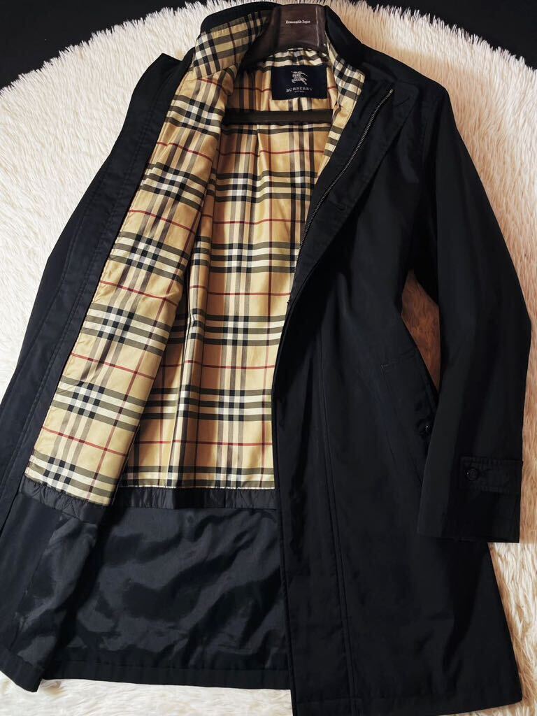 G41【2wayダブルジップ!!】定価18万 超美品●BURBERRY LONDON●ノバチェックライナー●高級トレンチコート●メンズ バーバリーコート L_画像8