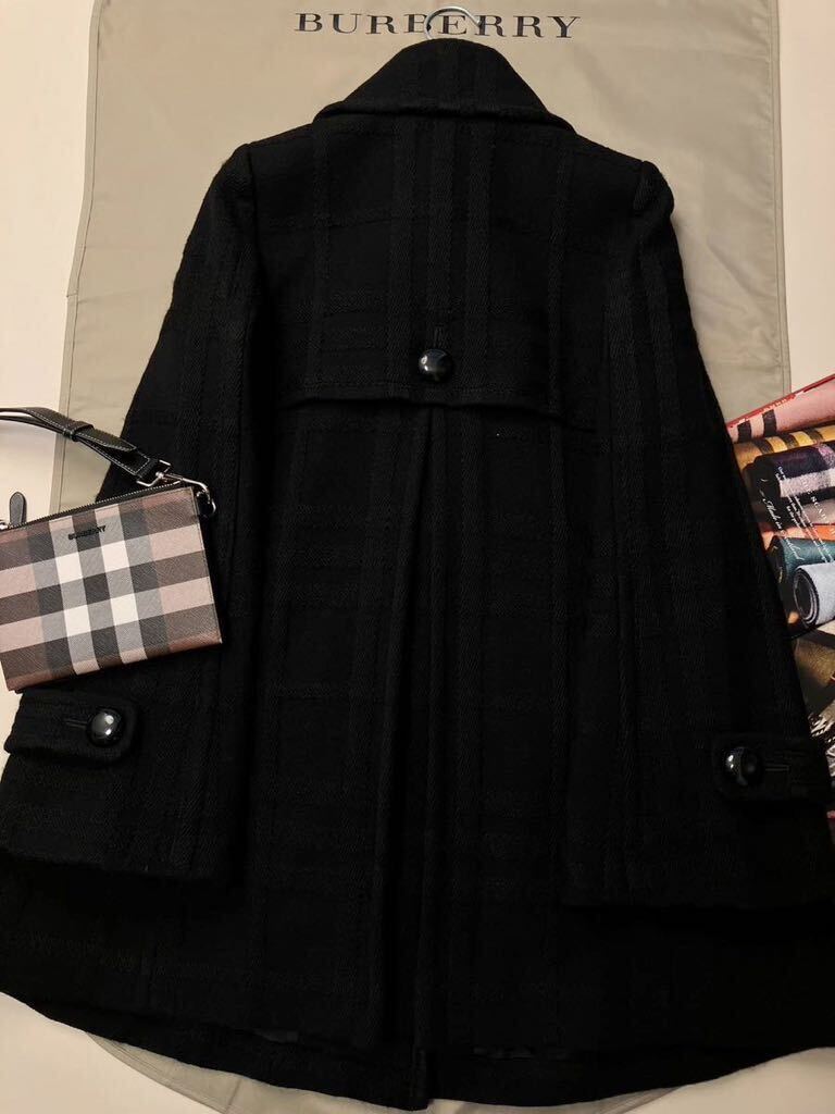 G38【人気のAラインシルエット】参考価格14万●超美品BURBERRY BLUE LABEL●パリジェンヌ●トレンチコート バーバリーコート レディース_画像9