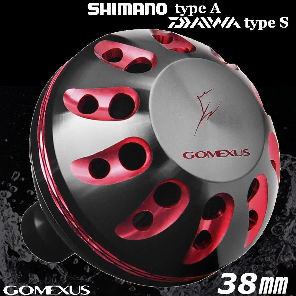 Gomexus【ゴメクサス】☆パワーハンドルノブ/38mm/シマノType A/ダイワType S　ブラックレッド_画像8