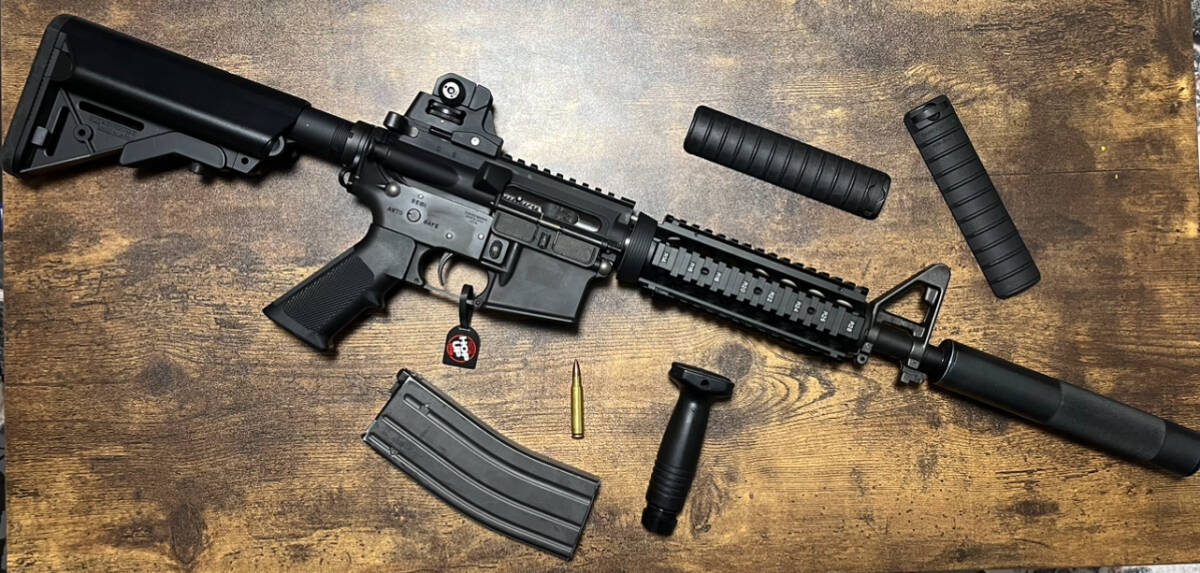 マルイ M4 CQB R BLOCK1 GBB カスタム MK18 AR 15 MTR GHK VFC M14 AK105 AK47 AK74 _サプレッサーは付属しません。