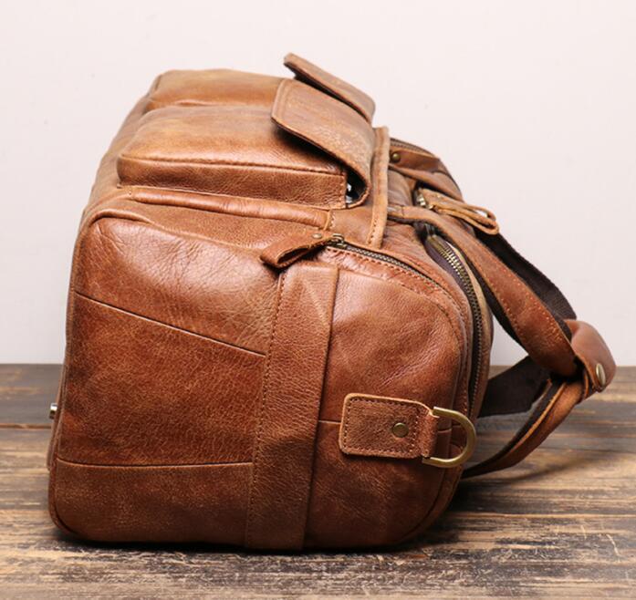  high quality * Boston bag men's original leather original leather bag business trip leather bag diagonal .. travel Golf bag travel bag stylish simple man and woman use 