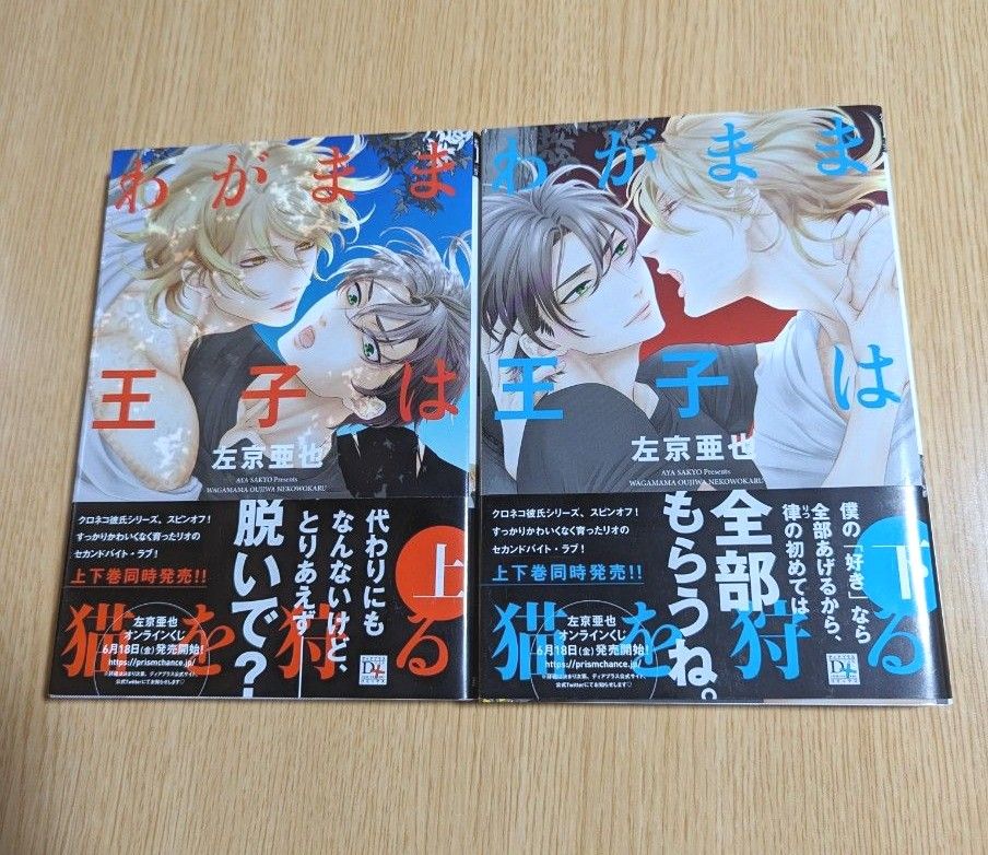 左京亜也「わがまま王子は猫を狩る」上下巻