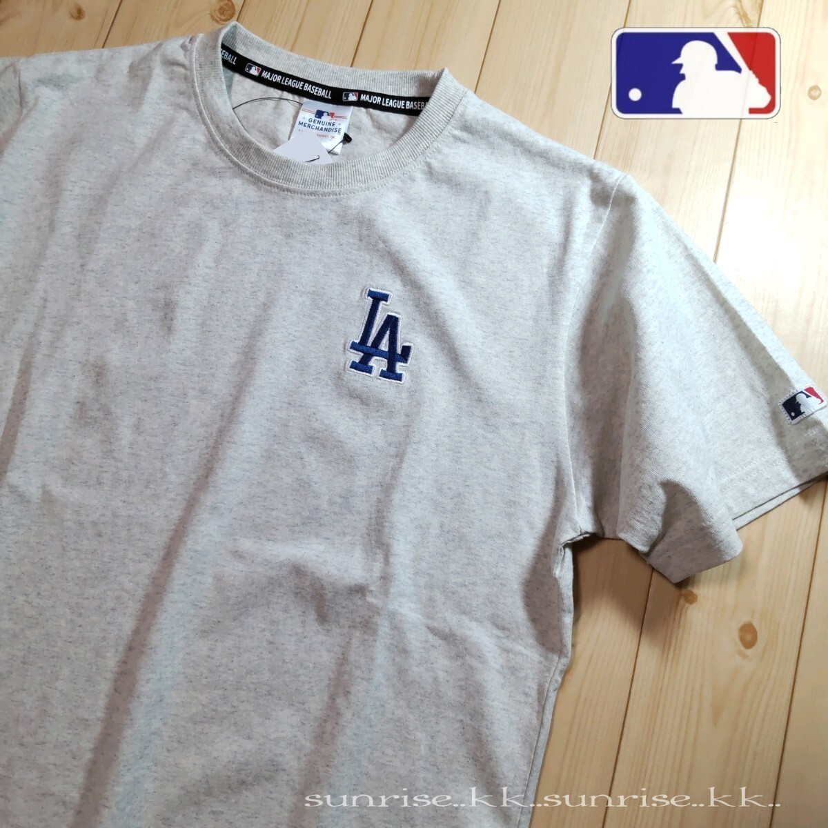 新品 L ドジャース MLB メジャーリーグ 大谷翔平 T シャツ 半袖 オートミール グレー 系 L サイズ …_画像1