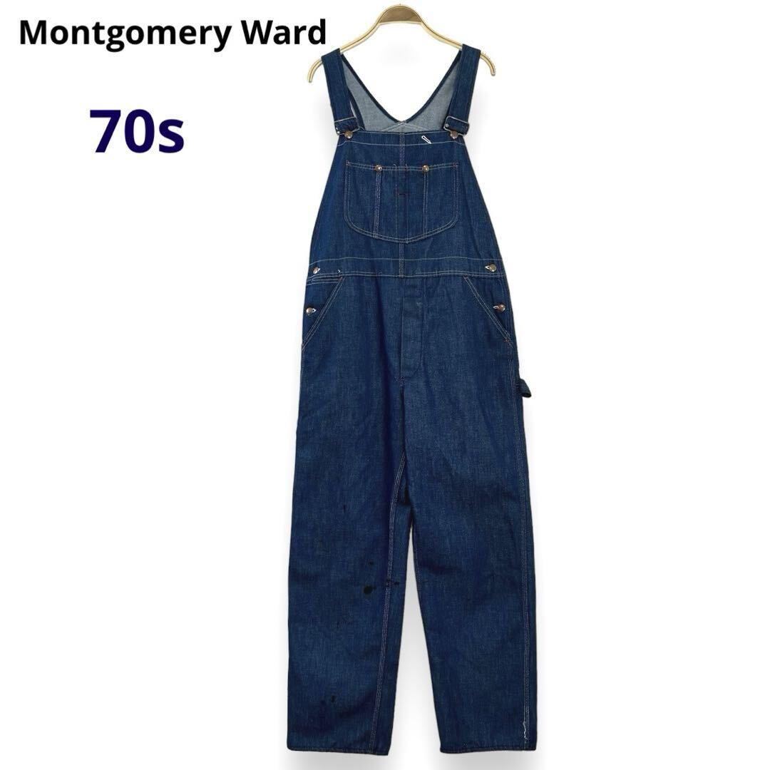 vintageヴィンテージ ビンテージ70s 70年代 モンゴメリーワード Montgomery Ward デニム オーバーオール つなぎ サロペット オールインワン_画像1