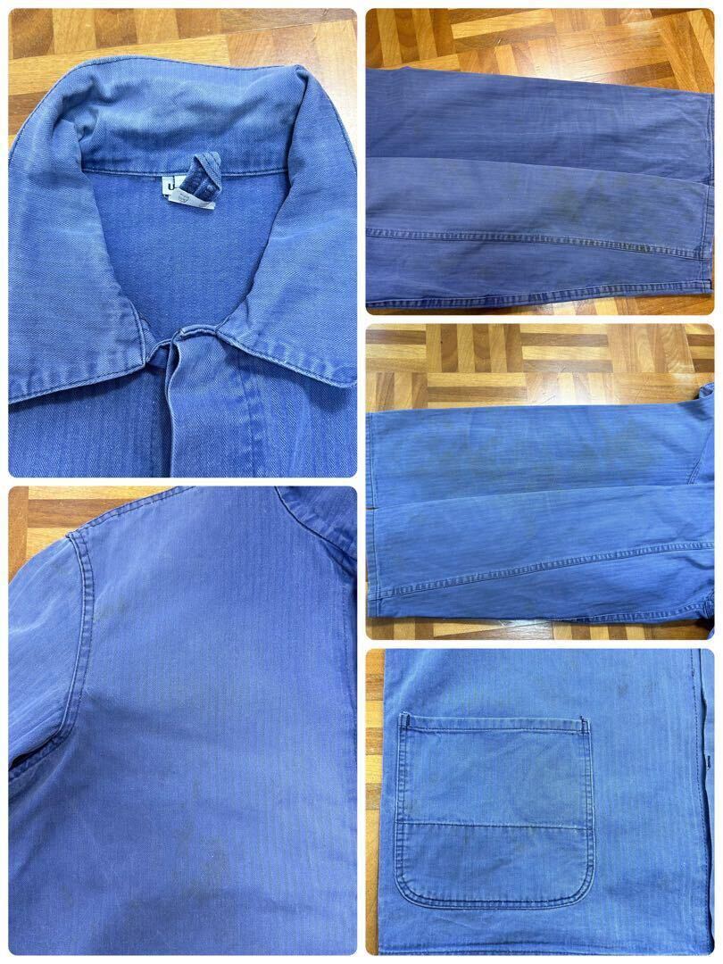 vintage ヴィンテージ ビンテージ 60s 70s 60年代 70年代 ユーロ HBT ヘリンボーンツイル コットン ワークジャケット ワークシャツ_画像9