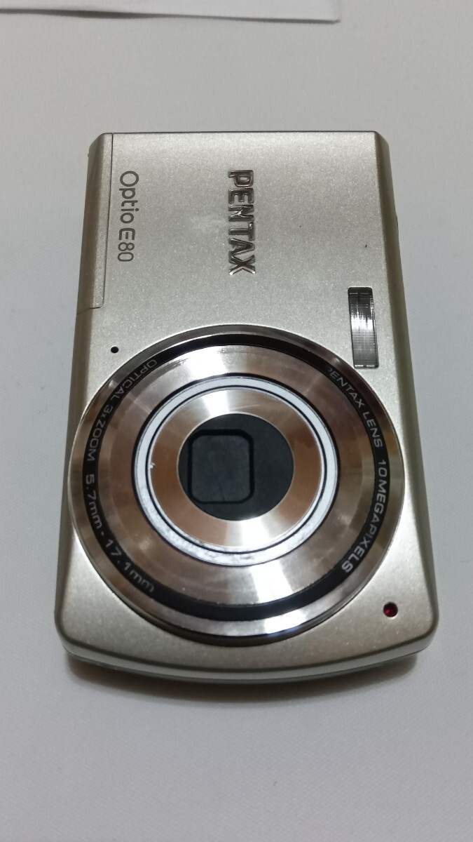デジタルカメラ ペンタックス Optio.E80(単3電池)中古品、動作確認済み、レターパック520円_画像2