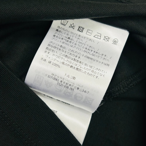 新品 Lサイズ MONCLER フロック ロゴプリント ロゴパッチ Tシャツ ブラック モンクレール_画像6